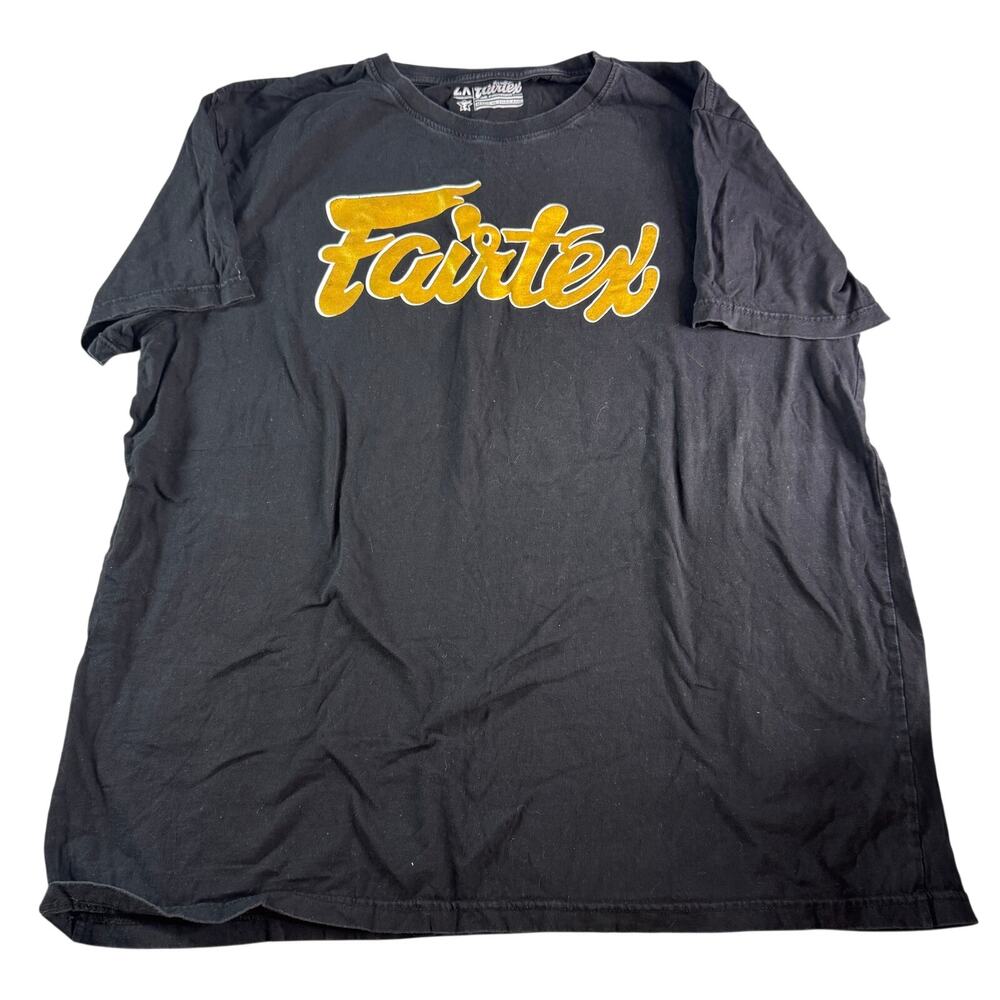 Fairtex T Shirt Mens 2XL Black Fight Team Graphic Muay Thai MMA Thailand